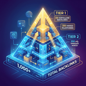 2 Tier Links Pyramid – 1,000 Backlinks