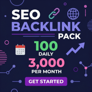 100 Daily Backlinks (3,000 backlinks / month)