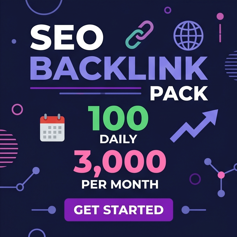 100 Daily Backlinks (3,000 backlinks / month)