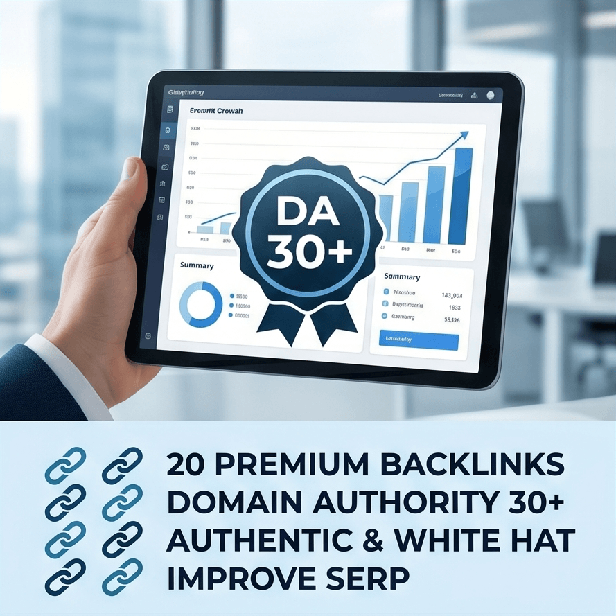 20 Domain Authority DA 30+ Backlinks