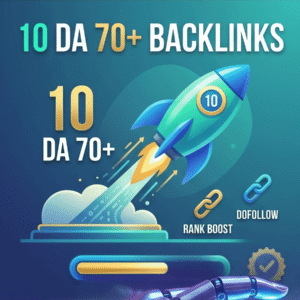 10 Domain Authority DA 70+ Backlinks