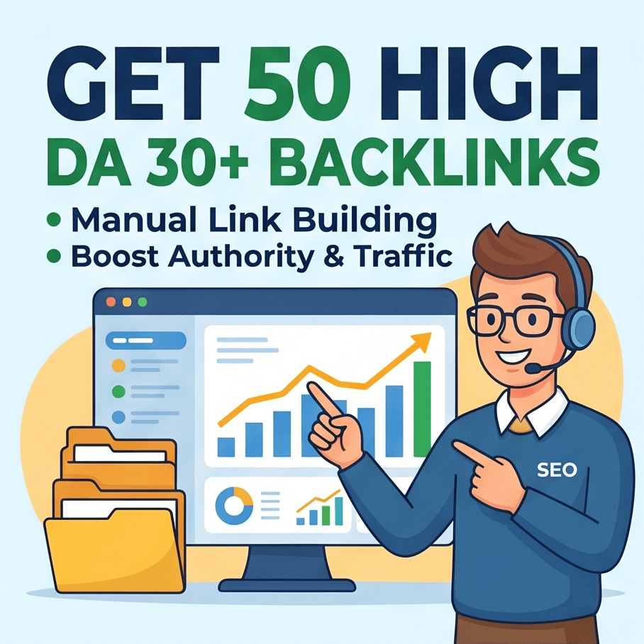 50 Domain Authority DA 30+ Backlinks