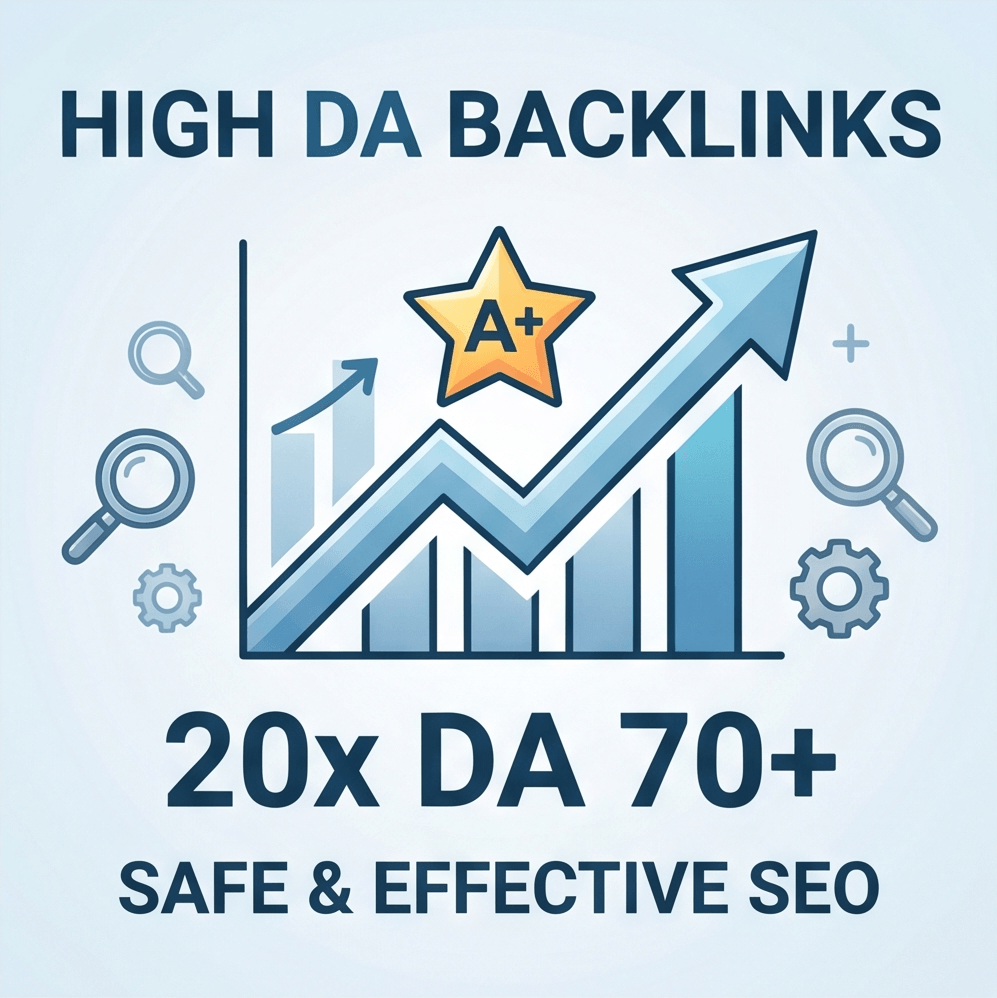 20 Domain Authority DA 70+ Backlinks