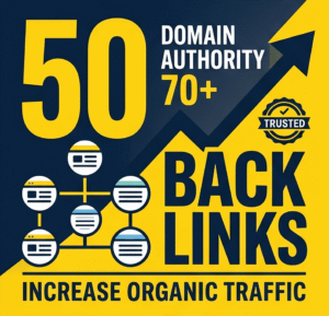 50 Domain Authority DA 70+ Backlinks