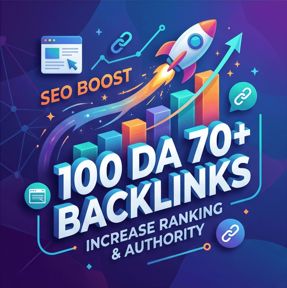 100 Domain Authority DA 70+ Backlinks