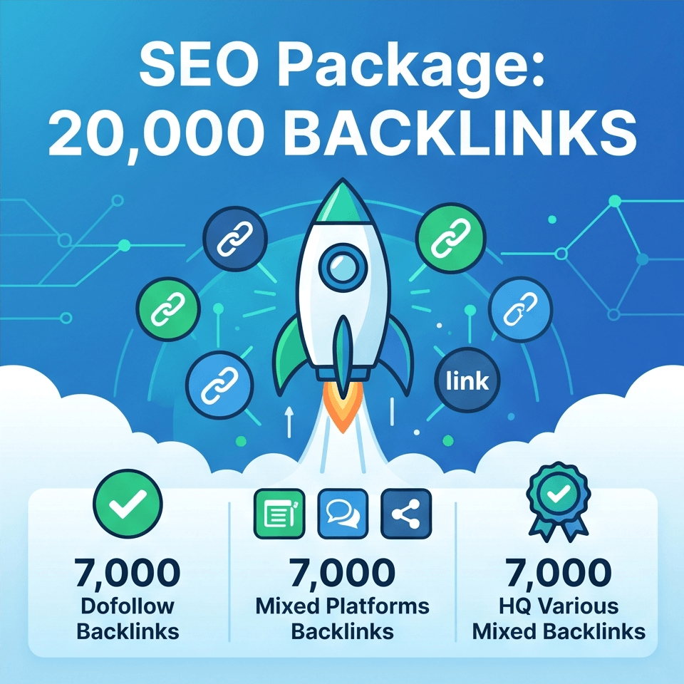 SEO Package – 20,000 Backlinks