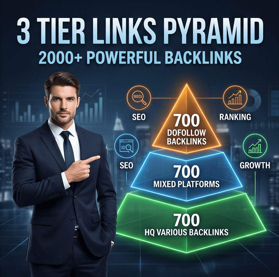3 Tier Links Pyramid – 2,000 Backlinks