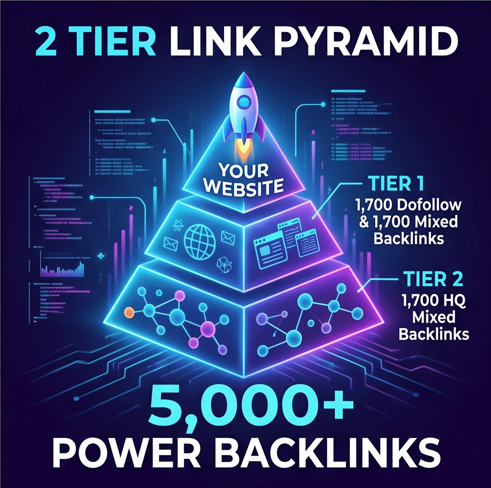 2 Tier Links Pyramid – 5,000 Backlinks