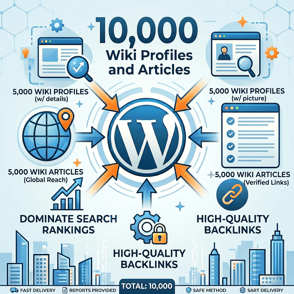 10,000 Wiki Profiles and Articles Backlinks