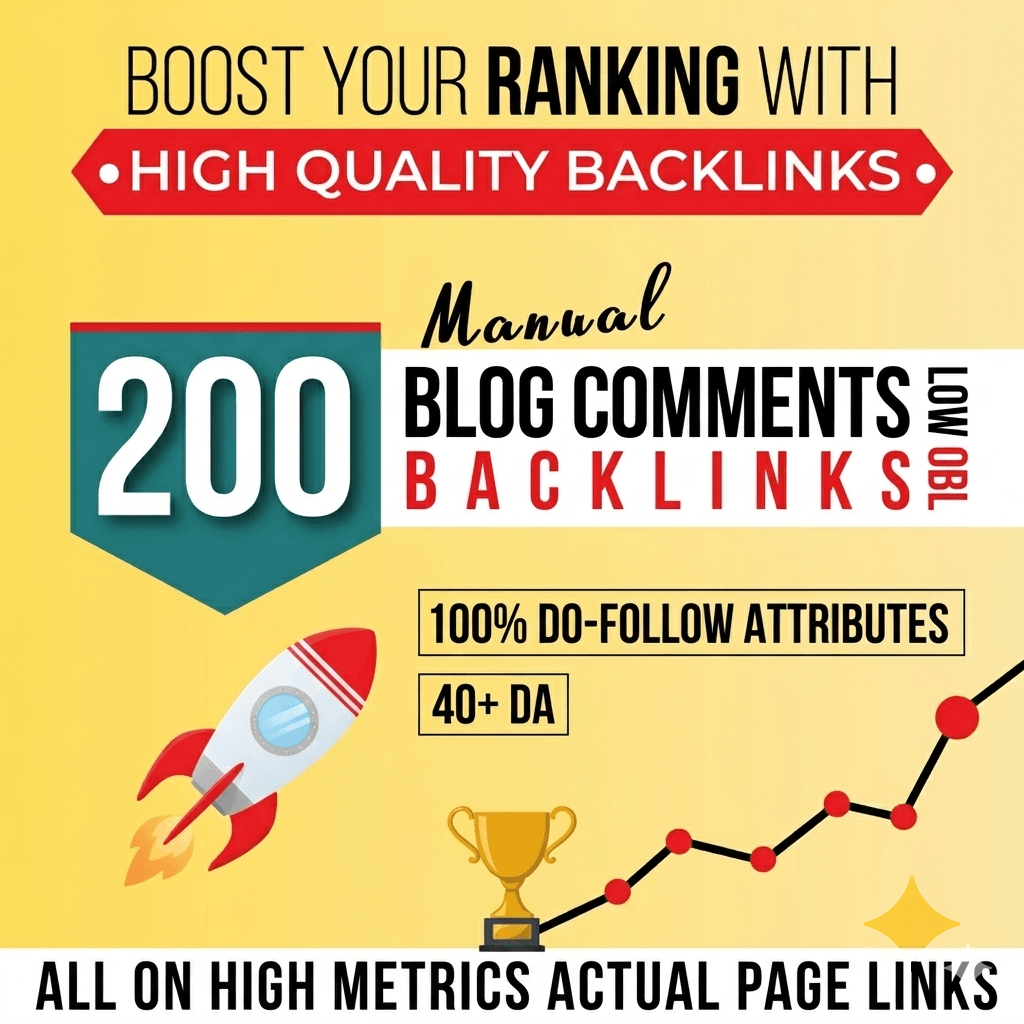 200 Manual High DA/PA Blog Comment Backlinks