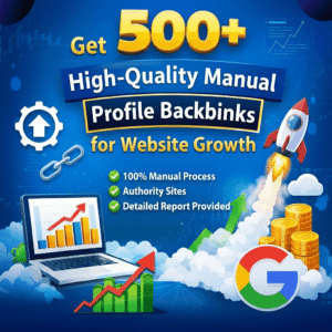Secure 500+ High-Quality, Manually Created Profile Backlinks for Your Site