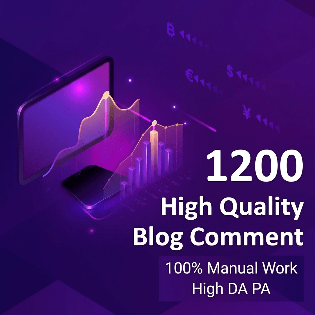 Get 1,200 premium dofollow blog comment backlinks, all manually posted